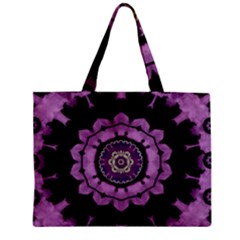 Decorative Leaf On Paper Mandala Zipper Mini Tote Bag by pepitasart