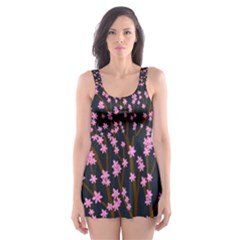 Japanese tree  Skater Dress Swimsuit