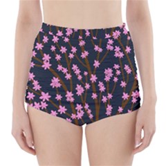 Japanese tree  High-Waisted Bikini Bottoms