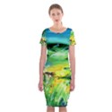 Abstract Landscape Classic Short Sleeve Midi Dress View1