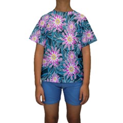 Whimsical Garden Kids  Short Sleeve Swimwear