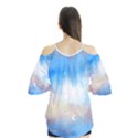 Abstract blue and white art print Flutter Tees View2