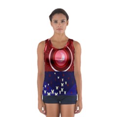 Techno  Women s Sport Tank Top  by Valentinaart