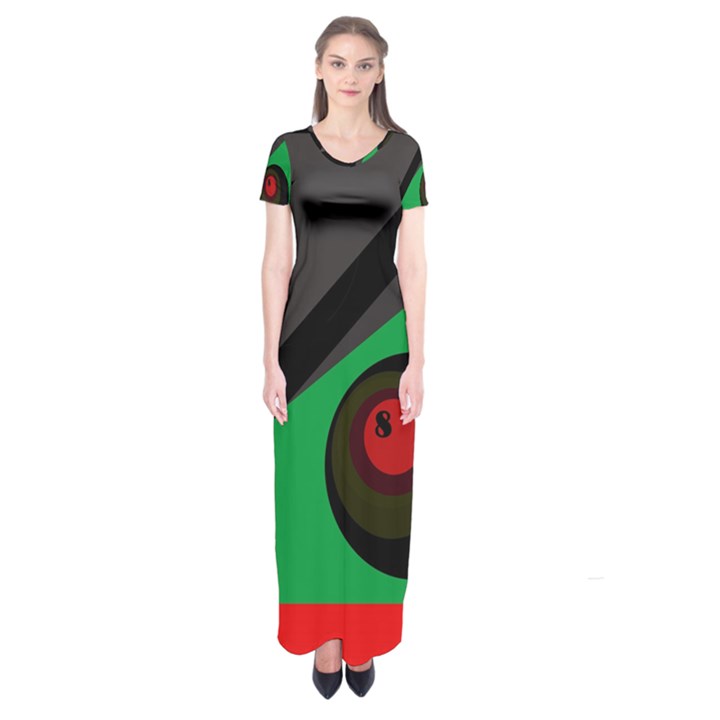 Billiard  Short Sleeve Maxi Dress