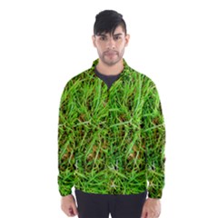 Natures Grass And Shamrock Print  Wind Breaker (men) by artistpixi