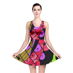 Elegant Abstract Decor Reversible Skater Dress by Valentinaart