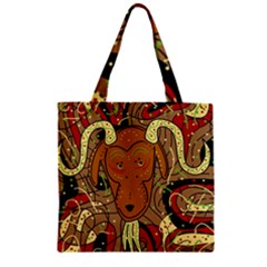 Billy Goat Zipper Grocery Tote Bag by Valentinaart