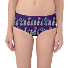 Cute Cactus Blossom Mid-waist Bikini Bottoms by DanaeStudio