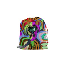 Colorful Goat Drawstring Pouches (small)  by Valentinaart