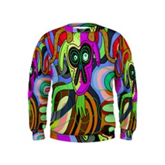 Colorful Goat Kids  Sweatshirt by Valentinaart