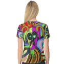 Colorful goat Women s V-Neck Sport Mesh Tee View2