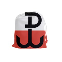 Flag Of The Polish Underground State, 1939-1945 Drawstring Pouches (large) 