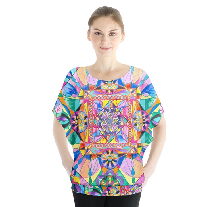 Renewal - Batwing Chiffon Women s Blouse