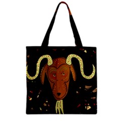 Billy Goat 2 Zipper Grocery Tote Bag by Valentinaart