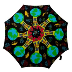 Playful Universe Hook Handle Umbrellas (medium) by Valentinaart