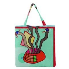 Dancing  Snakes Grocery Tote Bag by Valentinaart