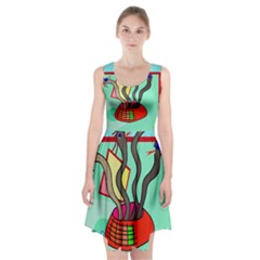 Dancing  Snakes Racerback Midi Dress by Valentinaart