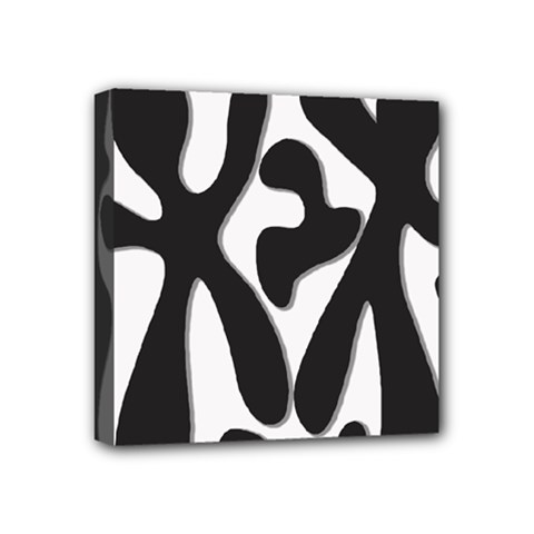 Black and white dance Mini Canvas 4  x 4 