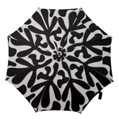 Black And White Dance Hook Handle Umbrellas (small) by Valentinaart