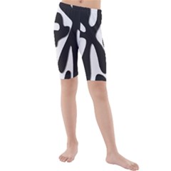 Black And White Dance Kid s Mid Length Swim Shorts by Valentinaart