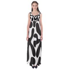 Black and white dance Empire Waist Maxi Dress