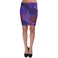 Blue And Red Hypnoses  Bodycon Skirt by Valentinaart
