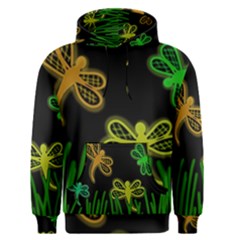 Neon Dragonflies Men s Pullover Hoodie by Valentinaart