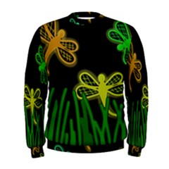 Neon Dragonflies Men s Sweatshirt by Valentinaart
