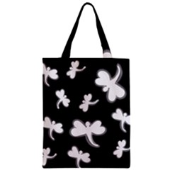 White Dragonflies Zipper Classic Tote Bag by Valentinaart