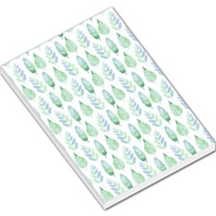 Green Watercolour Leaves Pattern Large Memo Pads by TanyaDraws