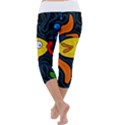 Yellow fish Capri Yoga Leggings View4