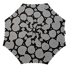 Black And White Hypnoses Straight Umbrellas by Valentinaart