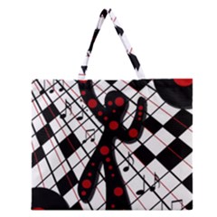 On The Dance Floor  Zipper Large Tote Bag by Valentinaart