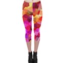 Geometric Fall Pattern Capri Leggings  View1