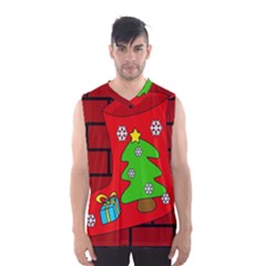 Christmas Sock Men s Basketball Tank Top by Valentinaart