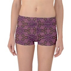 Fuchsia Abstract Shell Pattern Boyleg Bikini Bottoms