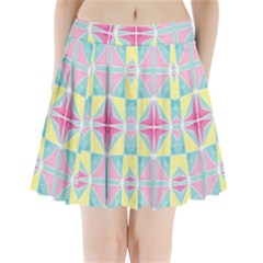 Pastel Block Tiles Pattern Pleated Mini Skirt by TanyaDraws