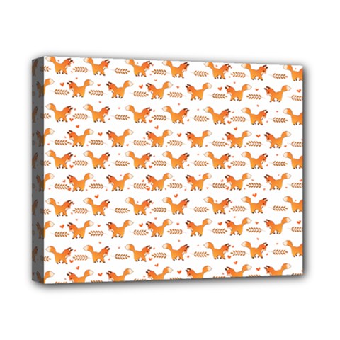 Fox And Laurel Pattern Canvas 10  X 8  by TanyaDraws