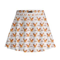 Fox And Laurel Pattern Mini Flare Skirt by TanyaDraws