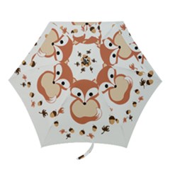 Fox In Autumn Mini Folding Umbrellas by vanessagf
