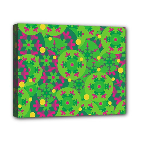 Christmas Decor - Green Canvas 10  X 8 