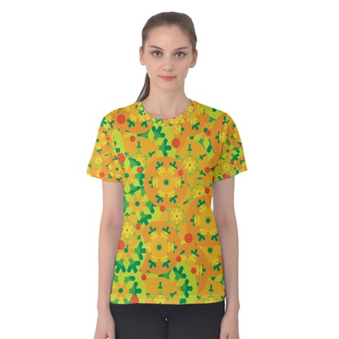 Christmas Decor - Yellow Women s Cotton Tee by Valentinaart