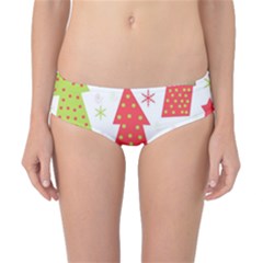 Christmas Design - Green And Red Classic Bikini Bottoms by Valentinaart