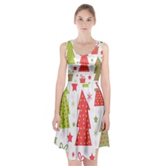 Christmas Design - Green And Red Racerback Midi Dress by Valentinaart