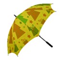 Christmas design - yellow Golf Umbrellas View2