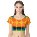 Squares and rectangles                                                                                                Short Sleeve Crop Top View1