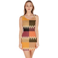 Chevrons In Squares                                                                                                 Bodycon Dress by LalyLauraFLM