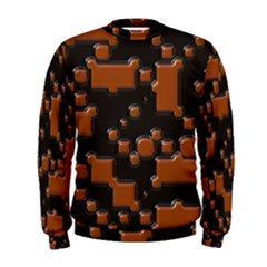 Brown Pieces                                                                                                   Men s Sweatshirt by LalyLauraFLM