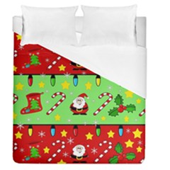 Christmas pattern - green and red Duvet Cover Single Side (Queen Size)