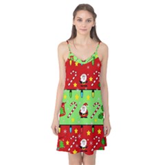 Christmas pattern - green and red Camis Nightgown